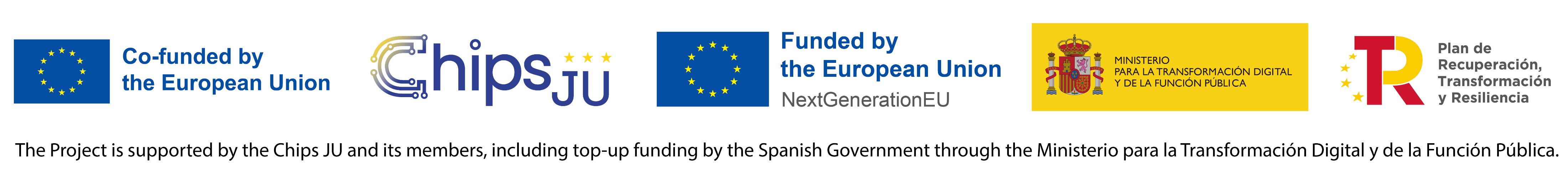 Co-funded partners: EU, Chips JU, NextGenerationEU, Spanish Ministry, Plan de Recuperación